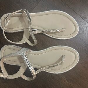 Aldo Silver Women's Thong Sandals
